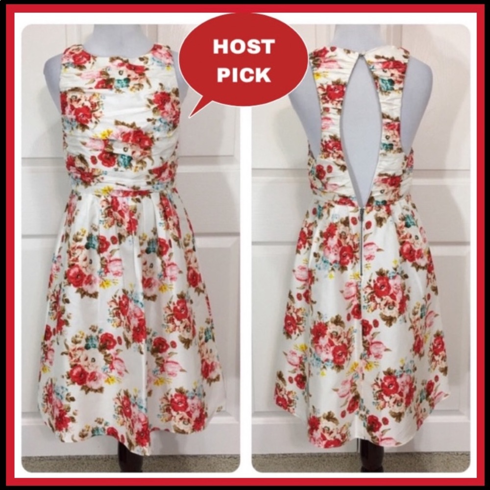 ALICE & OLIVIA FLORAL SILK DRESS Sz 2 - Picture 12 of 12